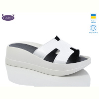 Шлепки Garti 0094 біла шкіра