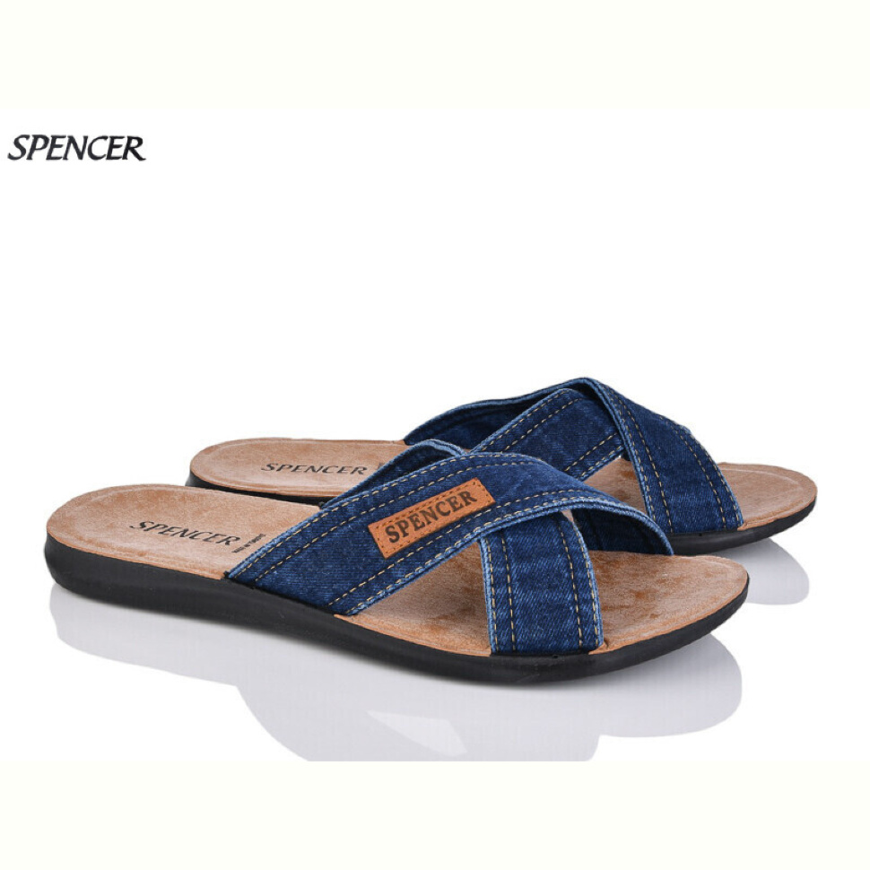 Шлепки Spencer 0301Б синій джинс