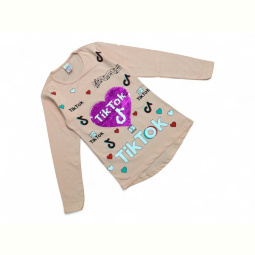 Батник Kids-modnik 7152 пудровий TikTok