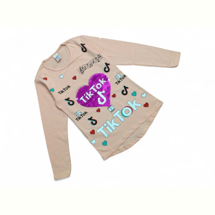Батник Kids-modnik 7152 пудровий TikTok