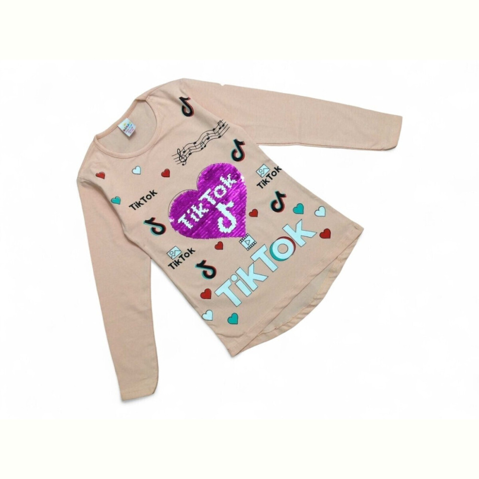 Батник Kids-modnik 7152 пудровий TikTok