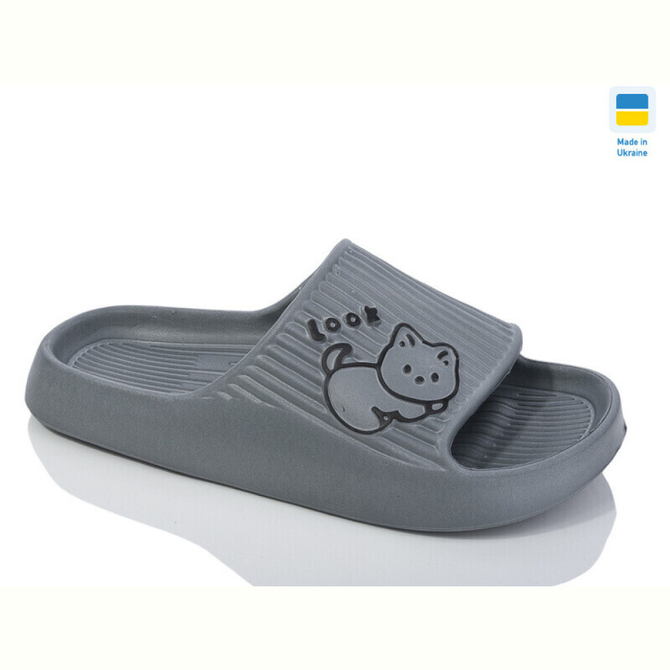 Шлепки Lot Shoes N104 т. сірий