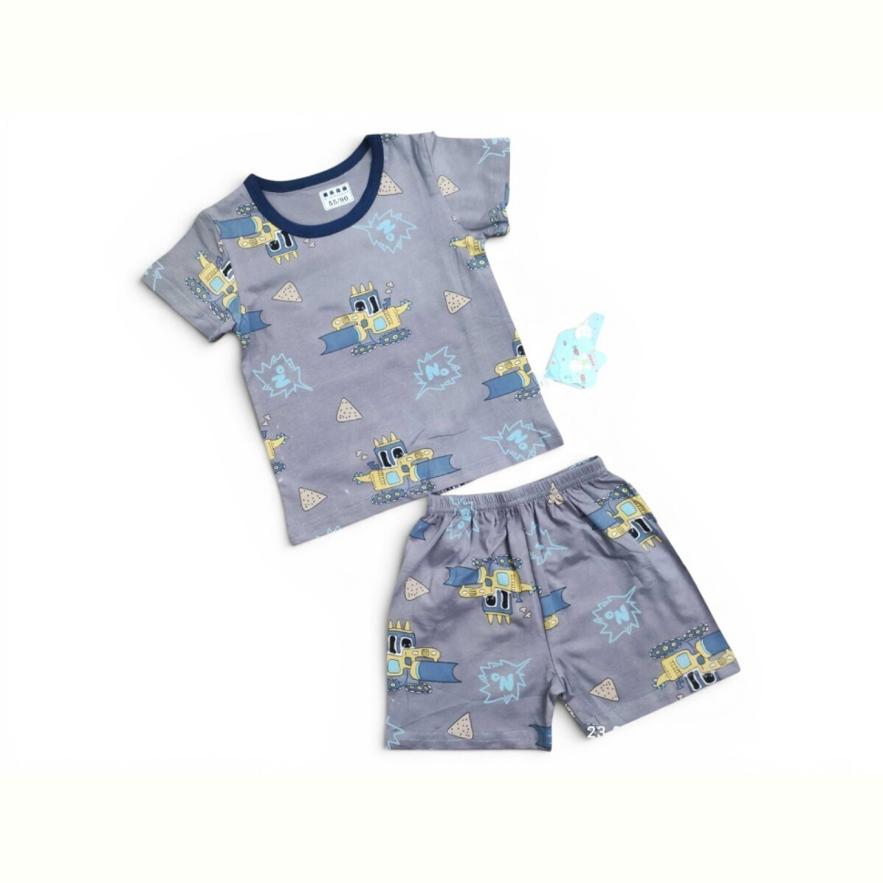 Костюм Kids-modnik 2619 комплект футболка-шорти т.сірий Костюм Kids-modnik 2619 комплект футболка-шорти т.сірий