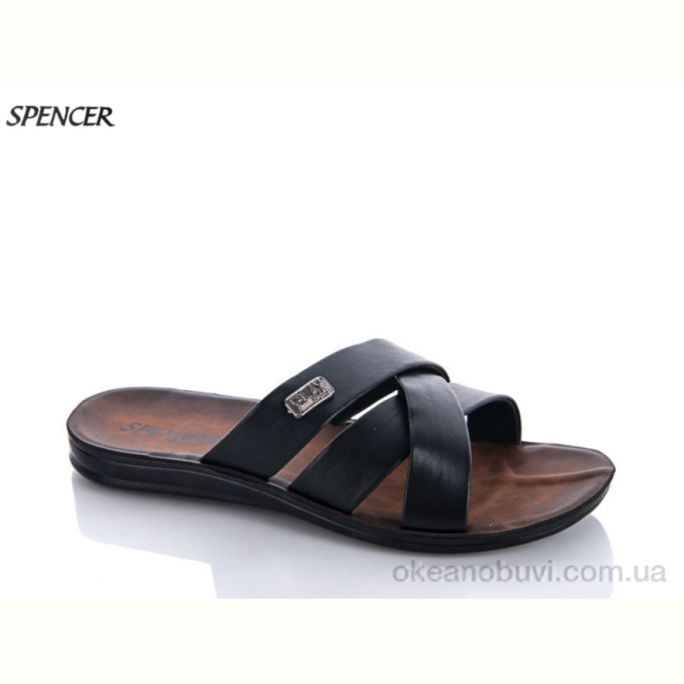 Шлепки Spencer 4310 чёрный лак