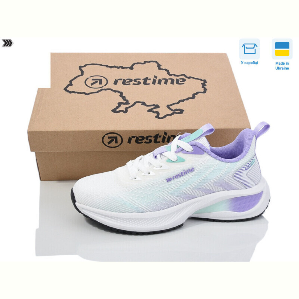 Кроссовки Restime RWL25538 white-purple