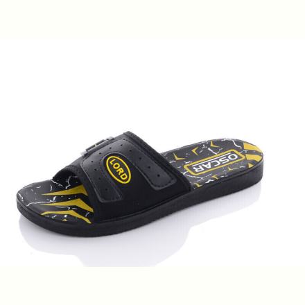 Шлепки Oscar S23 black-yellow