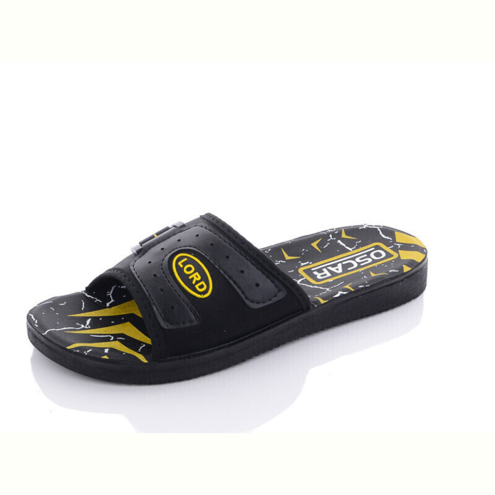 Шлепки Oscar S23 black-yellow