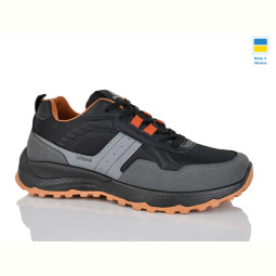 Кроссовки Lot Shoes 4104 графіт чорно-помаранч.