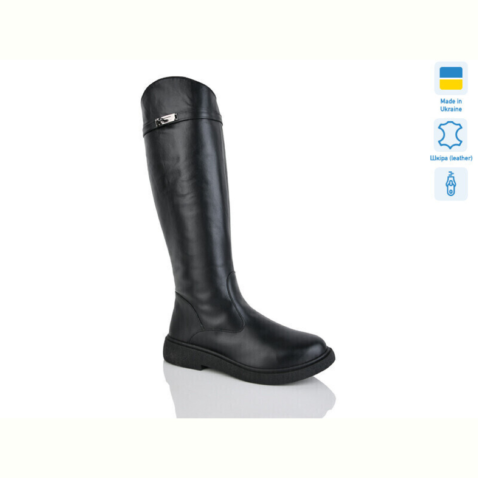 Сапоги Sali 2231 чорний к. єврозима