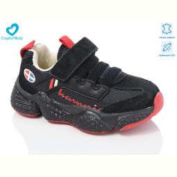 Кроссовки Comfort-baby 199-76 чорний-червоний LED