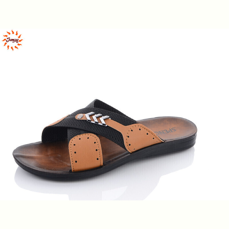 Шлепки Jumay Spencer чорна стріла