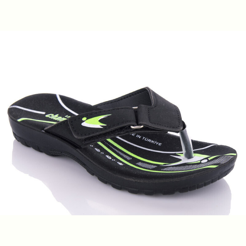 Шлепки DeMur K26-6101 black-green (30-35)