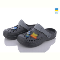 Кроксы DeMur 6009 графіт-св.сірий