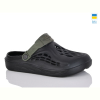 Кроксы Lot Shoes 129 чорний-хакі