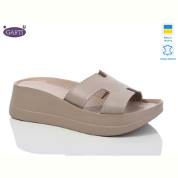 Шлепки Garti 0094 беж шкіра