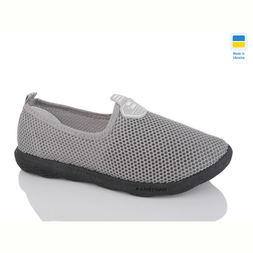 Кроссовки Inblue S18 сітка т.сірий ч.п