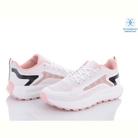 Кроссовки Violeta 143-28 white-pink