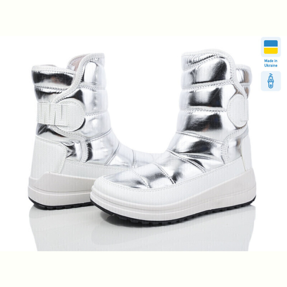 Дутики Paolla 463 білий-срібло Дутики Paolla 463 білий-срібло