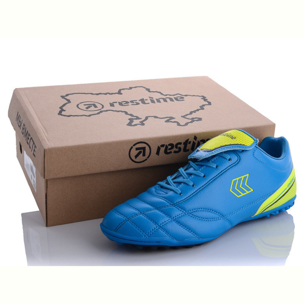 Футбольная обувь Restime DM020313-1 sky blue-navy-lime