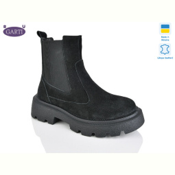Ботинки Garti 367 чорний замш байка