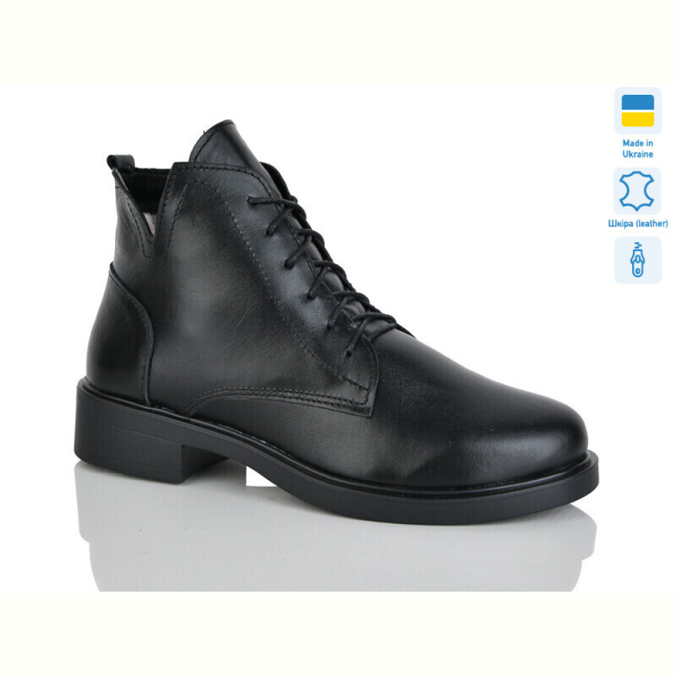 Ботинки Sali 3326 чорний к. зима