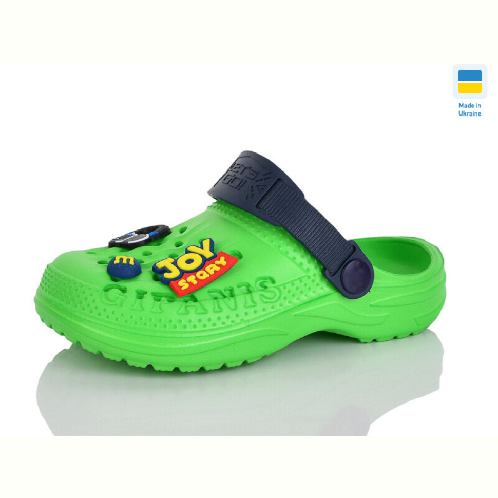 Кроксы Lot Shoes N009 зелений-т.синій