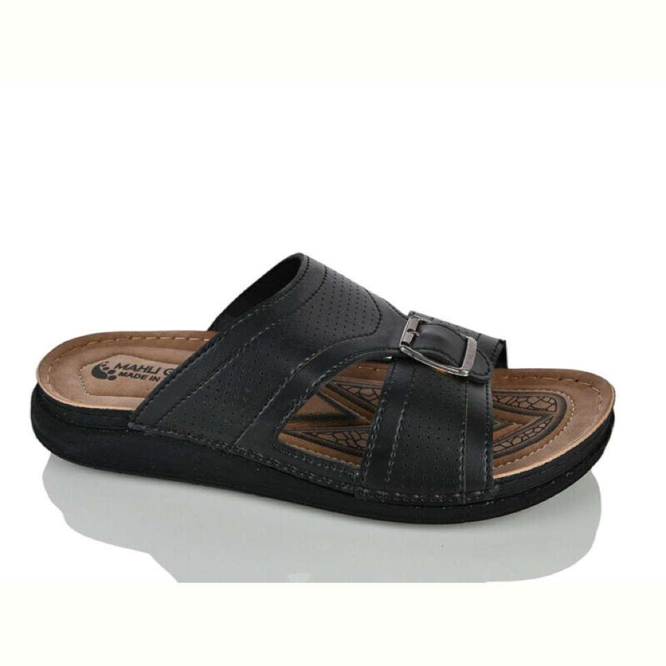 Шлепки Lot Shoes 006-1 чорний шкіра