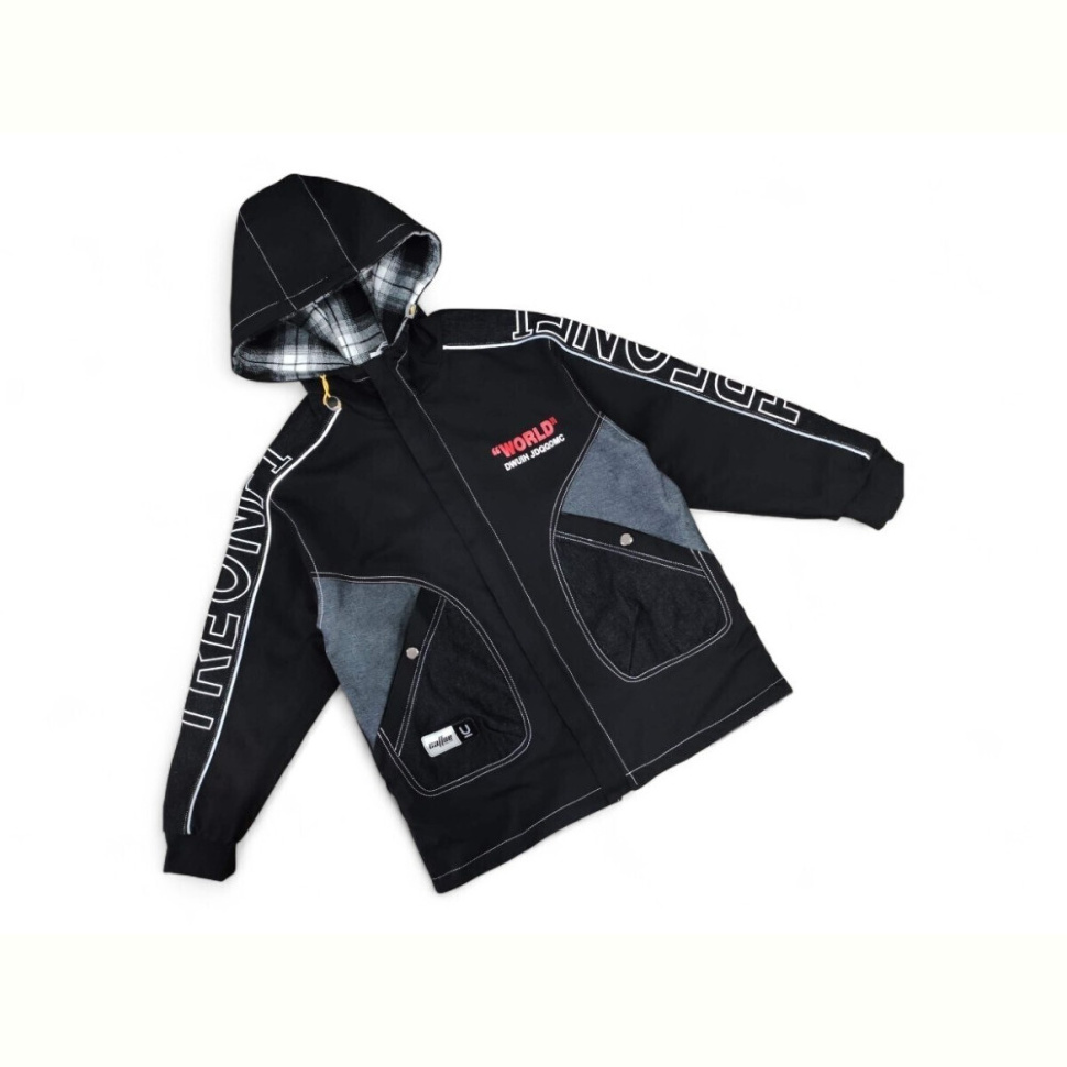 Куртка Kids-modnik 2120 чорна з жовтим
