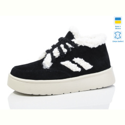 Ботинки Sali 2502 чорний з. біл.п. зима