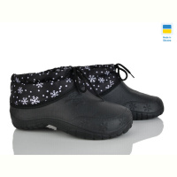 Галоши Selena 810 калоші сніжинка чорний