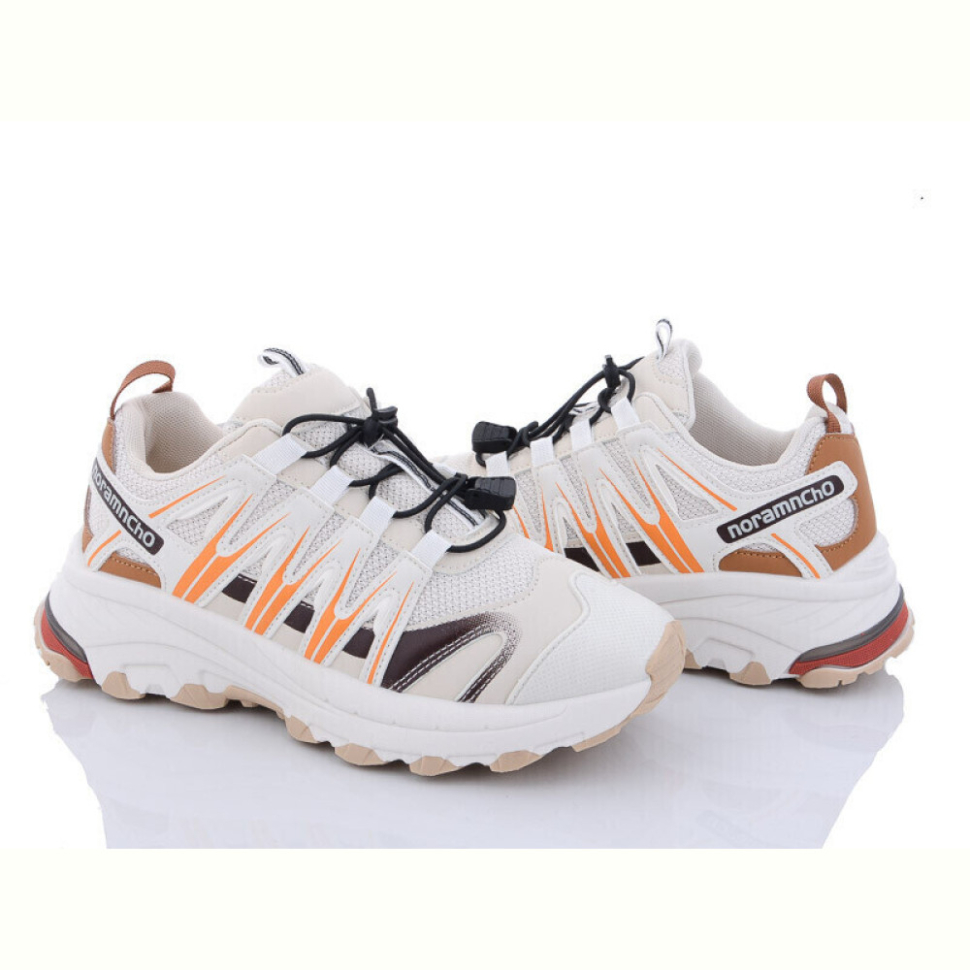 Кроссовки Violeta 197-148 khaki-orange