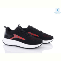 Кроссовки Violeta 143-28 black-red