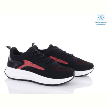 Кроссовки Violeta 143-28 black-red