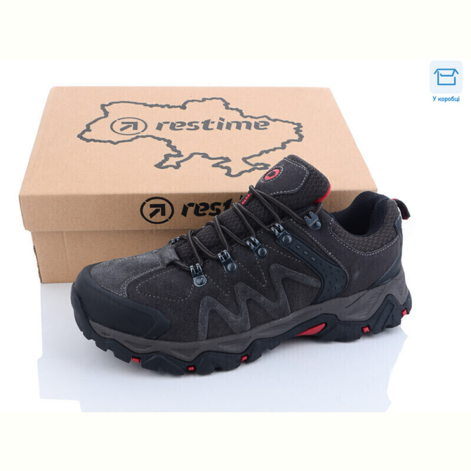 Кроссовки Restime AM023874 d.grey-red