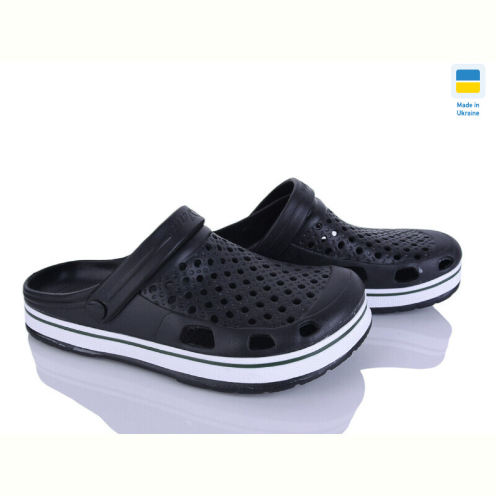 Кроксы Golden Lion М51 чорно-білий