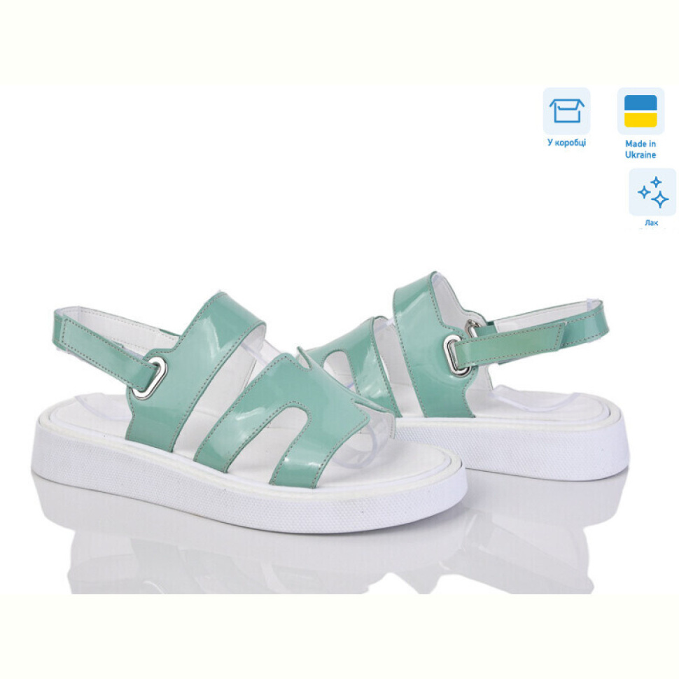 Босоножки G-Aira 610 зелений лак