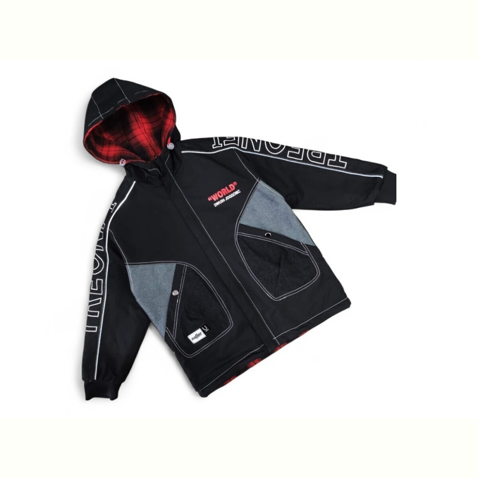 Куртка Kids-modnik 2120 чорна з червоним