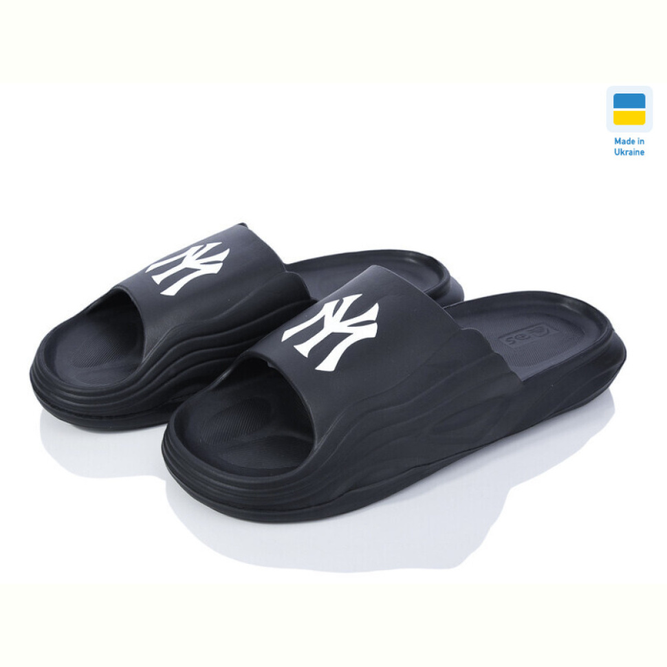 Шлепки Inblue П38 чорний-білий