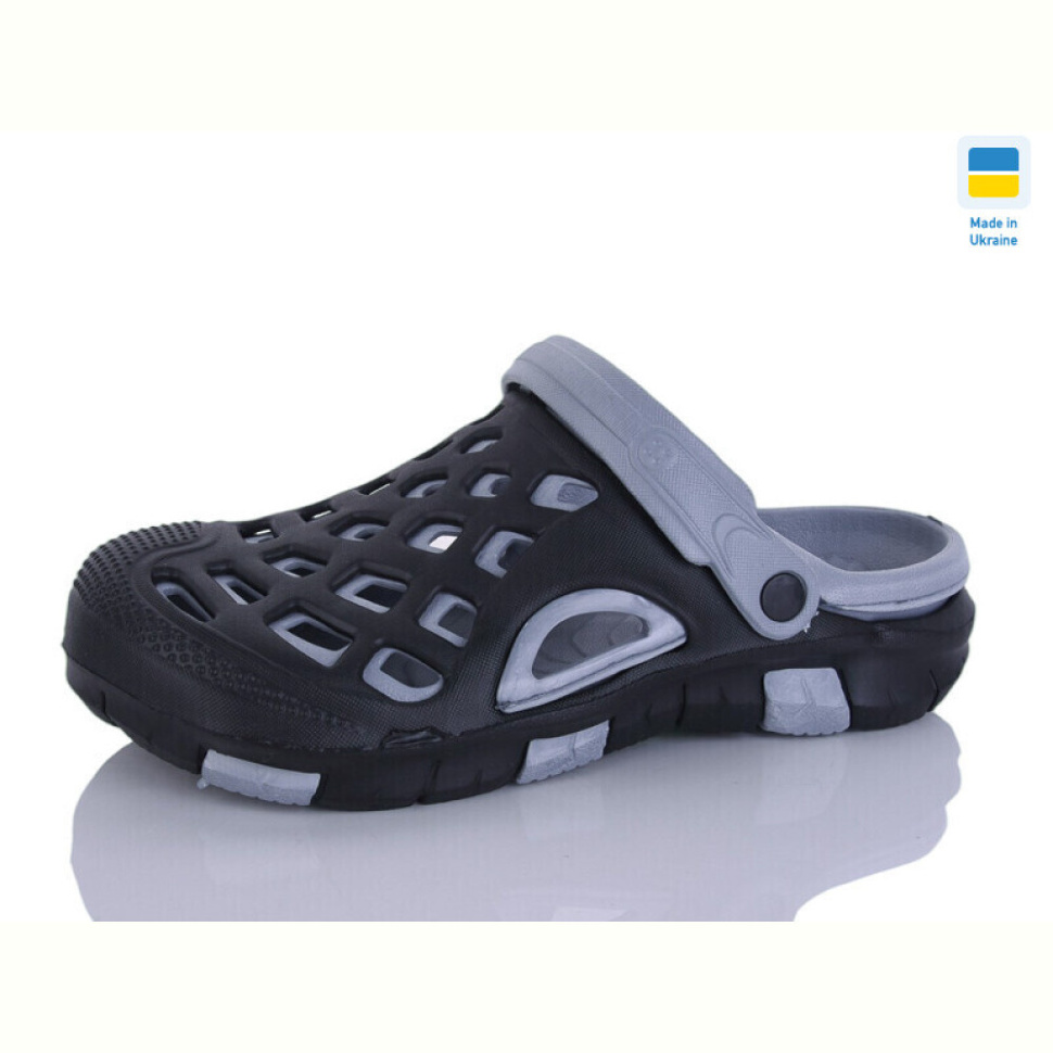 Кроксы SANLIN 2 308 чорно-сірий