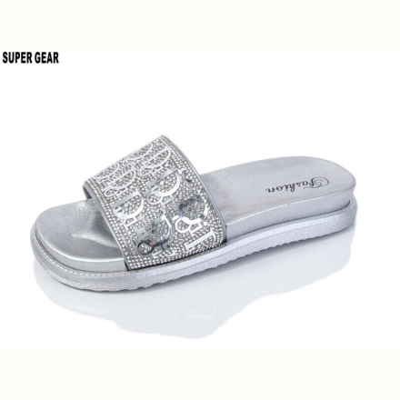 Шлепки Super Gear C888 silver