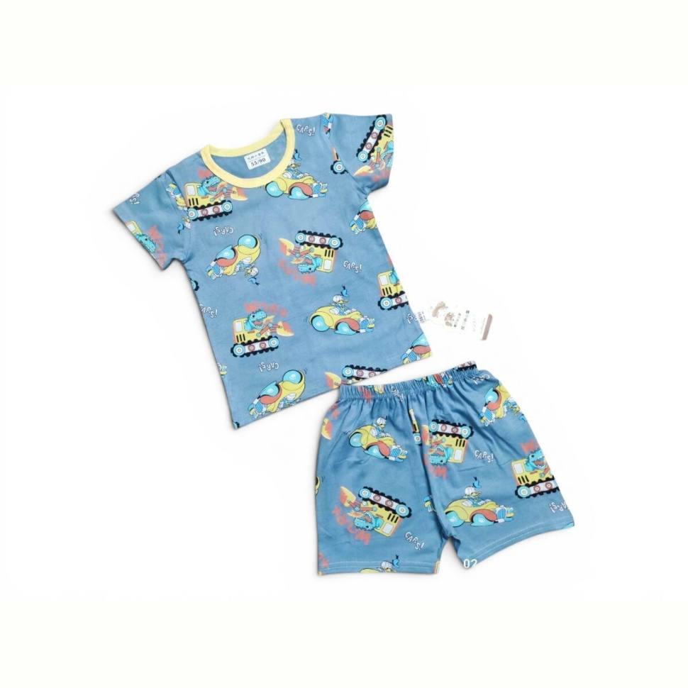 Костюм Kids-modnik 261920 комплект футболка-шорти бірюзово-жовтий