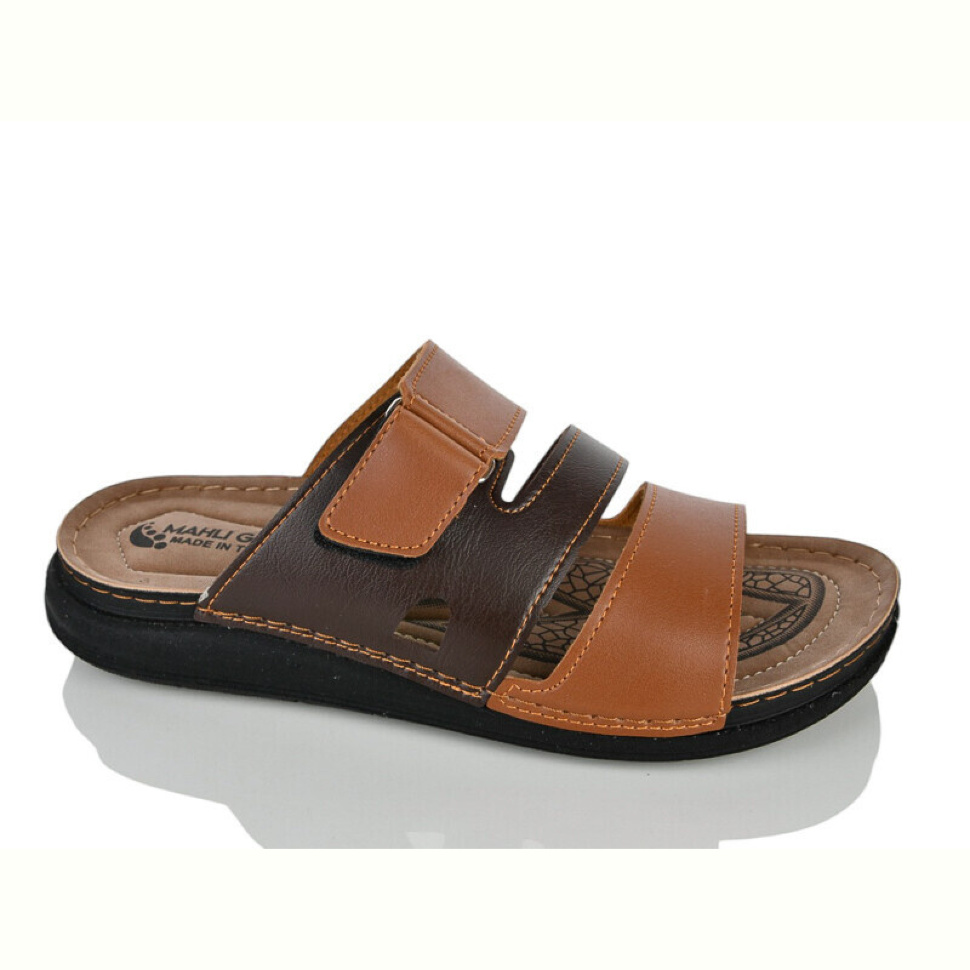 Шлепки Lot Shoes 006-2 коричневий шкіра