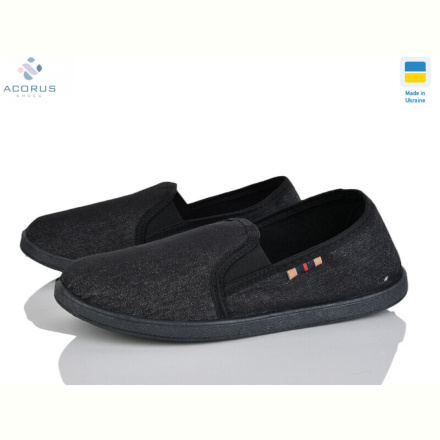 Слипоны Acorus Джинс чорний