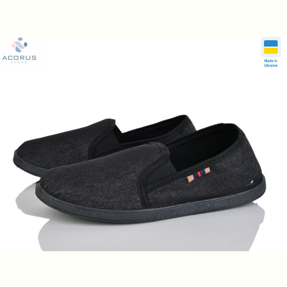 Слипоны Acorus Джинс чорний