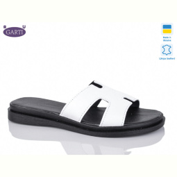 Шлепки Garti 94 біла шкіра