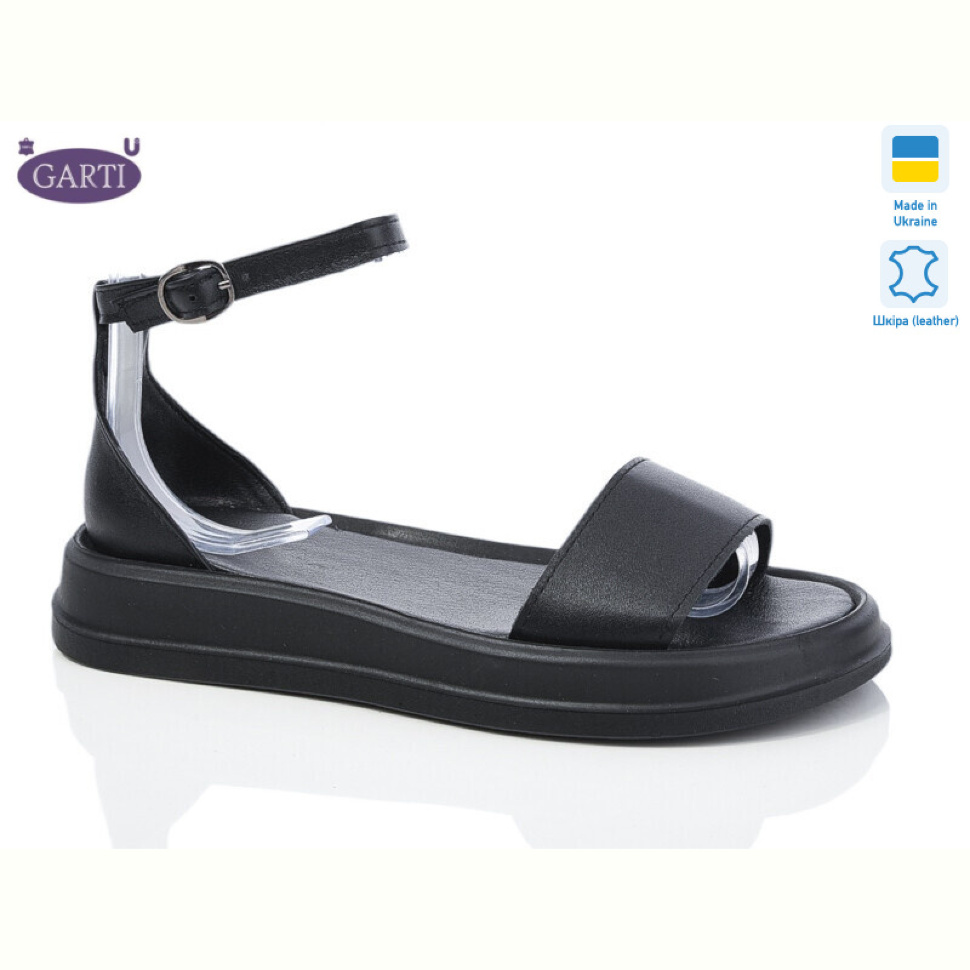 Босоножки Garti 0183 чорна шкіра