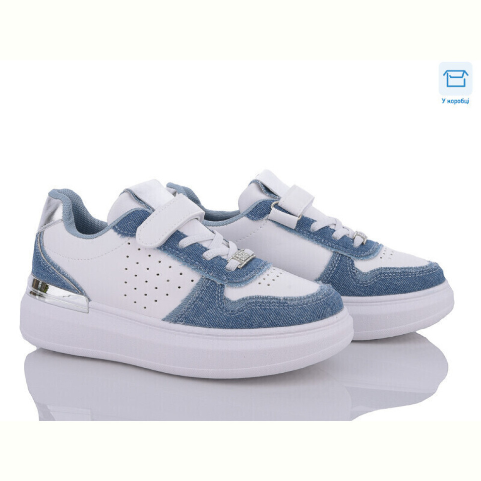 Кроссовки Цветик WW159 white-denime blue