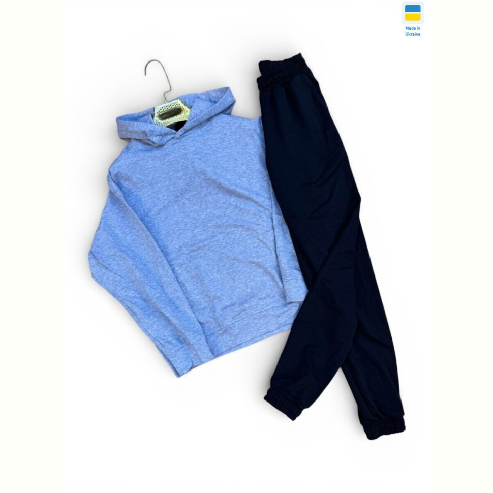 Спортивный костюм Sport style 115-1023 св.сірий з чорним