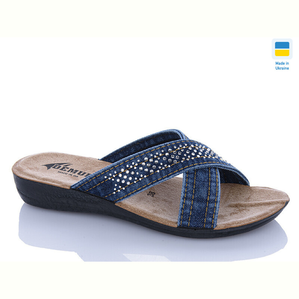Шлепки DeMur 2607 синій