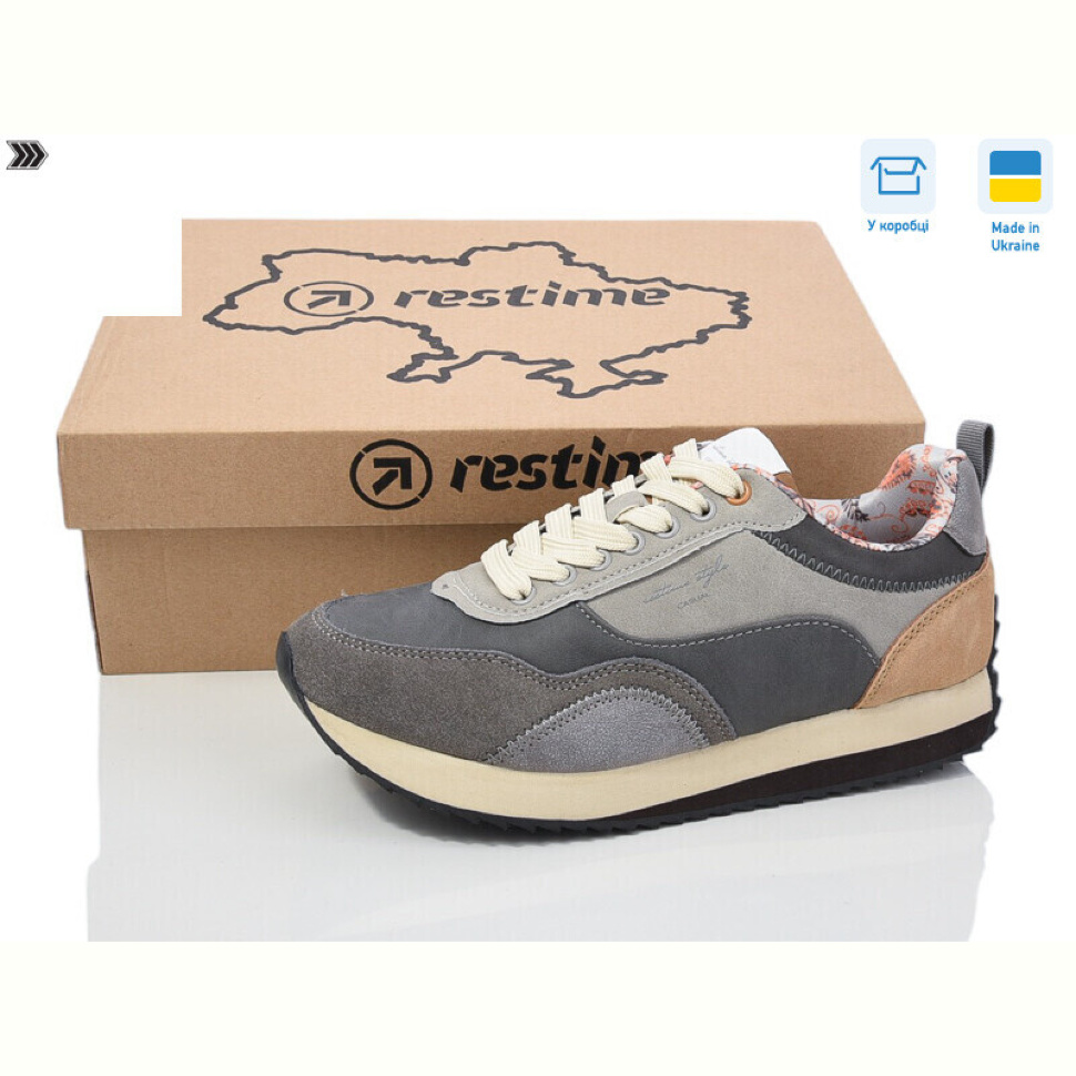 Кроссовки Restime JW024373 grey Кроссовки Restime JW024373 grey